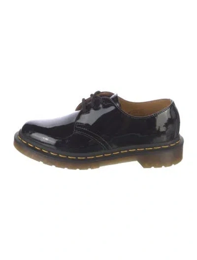 Pre-owned Dr. Martens Patent Leather Oxfords In Black