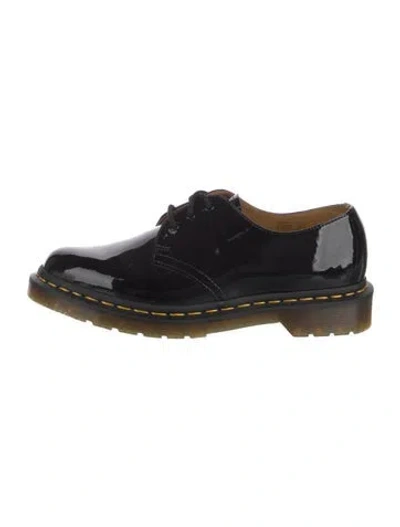 Pre-owned Dr. Martens Patent Leather Oxfords In Black