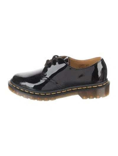 Pre-owned Dr. Martens Patent Leather Oxfords In Black
