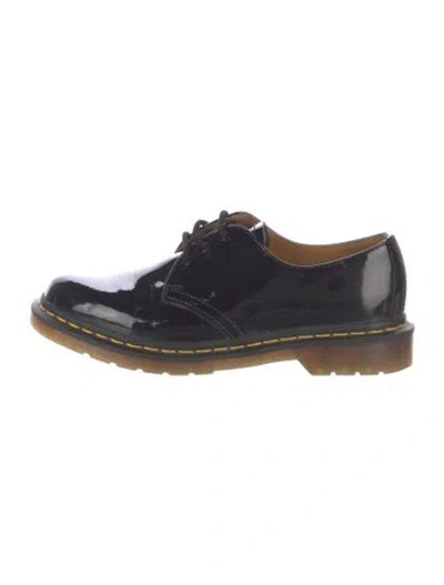 Pre-owned Dr. Martens Patent Leather Oxfords In Blue