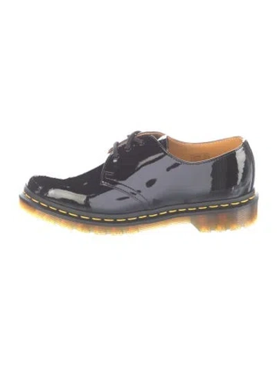 Pre-owned Dr. Martens Patent Leather Oxfords In Blue