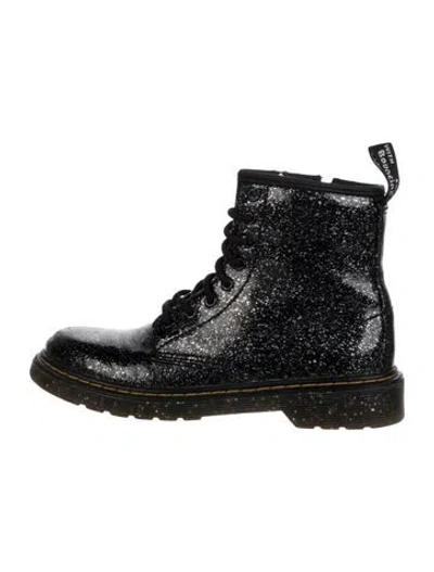 Pre-owned Dr. Martens Patent Leather Printed Combat Boots In Multi