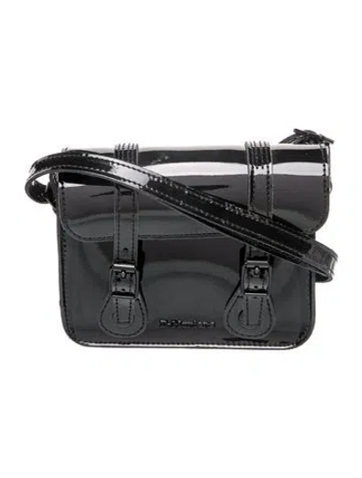 Pre-owned Dr. Martens Patent Leather Shoulder Bag In Black