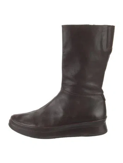 Pre-owned Dr. Martens Patent Leather Tie-dye Print Combat Boots In Black