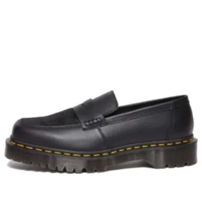 Dr. Martens' Dr. Martens Penton Bex Square Toe Hair-on & Leather Loafers 'black'