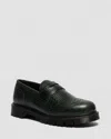 Dr. Martens Penton Brogue Emboss Leather Loafers In Green