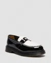 Dr. Martens Penton Heart Two-tone Patent Leather Loafers In Black