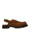 Dr. Martens' Penton Slingback Pin-button Flat Sandals In Brown