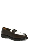 Dr. Martens' Dr. Martens Penton Two-tone Penny Loafer In Olive And White Classic Calf