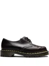 Dr. Martens Perforated Leather Boots In Brown