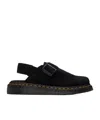 Dr. Martens' Black Jorge Ii Suede Slingback Mules In Black