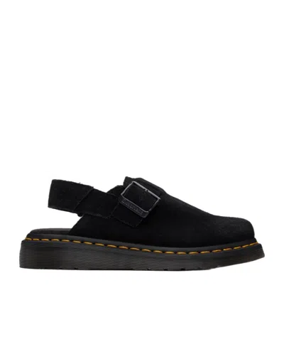 DR. MARTENS' PIN-BUTTON DETAILED FLAT SANDALS