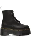 Dr. Martens Black 1460 Pascal Max Leather Platform Boots In Black