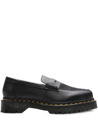 Dr. Martens' Platform Penny Loafers In Black