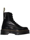 Dr. Martens Polished Leather Jadon Ankle Boots In Black