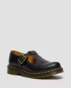 Dr. Martens Polley 14852001 Women's Black Leather Mary Jane Shoes Rhs6061 In Black