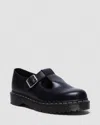 Dr. Martens' Polley Bex Smooth Leather Mary Janes In Black