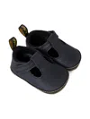 Dr. Martens Polley Perforated T-bar Crib Shoes In Black