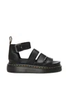 Dr. Martens Womens Clarissa Ii Quad Leather Platform Sandals In Black