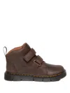 Dr. Martens' Raffe Boots For Children Without Laces In Marrone