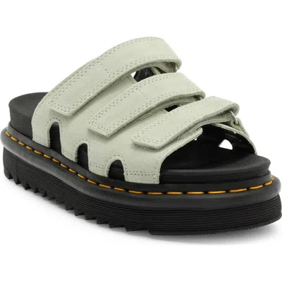 Dr. Martens Raine Platform Slide Sandal In Green