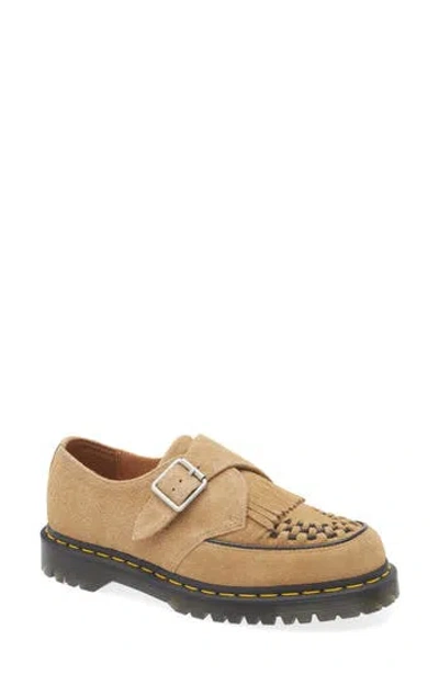 Dr. Martens' Dr. Martens Ramsey Kiltie Buckle Suede Creeper Shoe In Savannah Tan