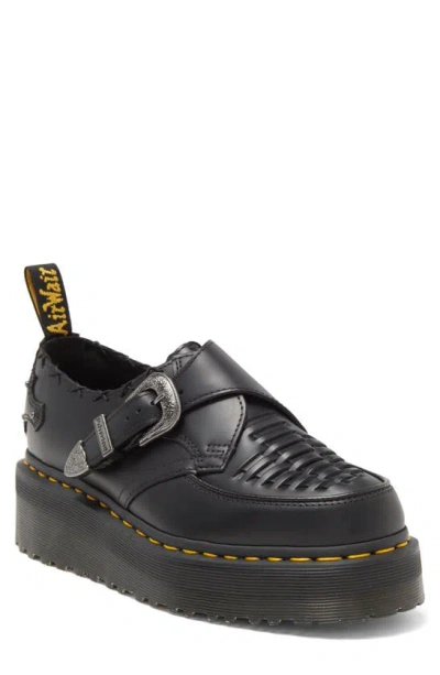 Dr. Martens' Ramsey Quad Monk Strap Platform Shoe In Black