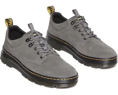 Dr. Martens Reeder R31221029 Gunmetal Suede Lace Up Casual Shoes Zogg608 In Gray