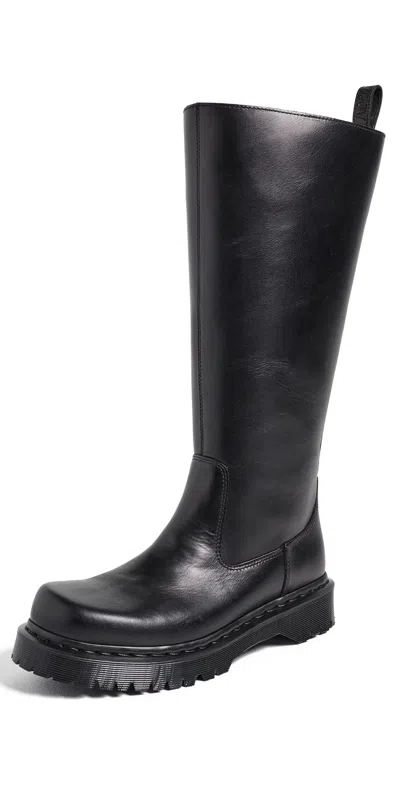 Dr. Martens Black Rejena Old Harness Leather Medium Boots