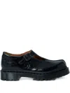 Dr. Martens Rejena Mj Croc-embossed Buckled Shoes In Black