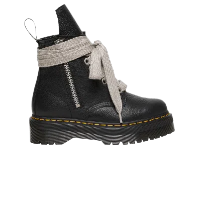 Pre-owned Dr. Martens Rick Owens X 1460 Quad Platform Leather Boot 'black Lunar'