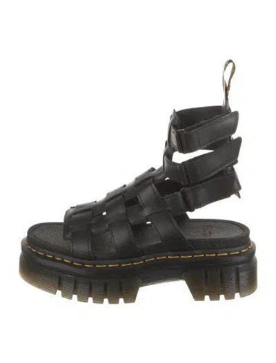 Pre-owned Dr. Martens Ricki Gladiator Leather Gladiator Sandals In Black