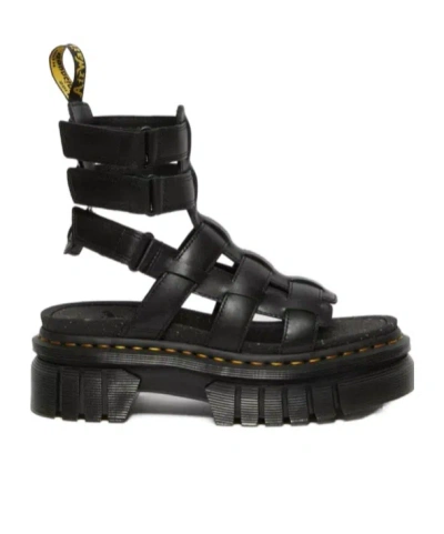 DR. MARTENS' RICKI PLATFORM BUCKLE HIGH-HEELED SANDALS