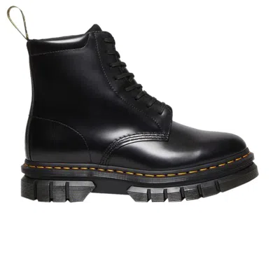 Pre-owned Dr. Martens Rikard Smooth Leather Platform Lace Up Boots 'black'