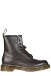 Dr. Martens Round-toe Lace-up Ankle Boots In Nero