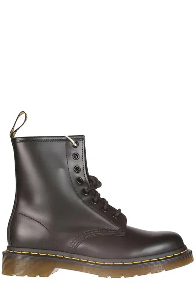 Dr. Martens Leder 1460 Serena Stiefeletten Mit Kunstfellfutter In Black