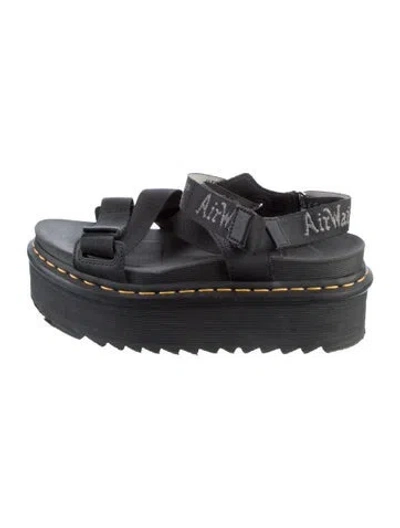 Pre-owned Dr. Martens Rubber Sandals In Black