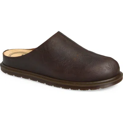 Dr. Martens San Floral Embossed Leather Mule In Multi