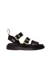 Dr. Martens Gryphon Atlas Leather Gladiator Sandals In Black