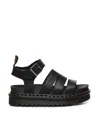 Dr. Martens' Dr. Martens Blair Sandal In Tumbled Leather With A Waxy Finish
