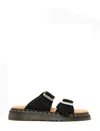 Dr. Martens' Womens Dr. Martens Josef Suede Slide Sandals