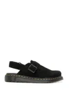 Dr. Martens' Black Isham Desert Oasis Suede Mules In Black