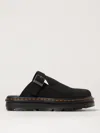 Dr. Martens' Black Zebzag Suede Casual Slingback Platform Slip-on Loafers In Black