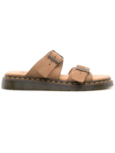 Dr. Martens Savannah Tan Tumbled Nubuck Josef Sandals In Brown