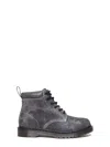 Dr. Martens' 939 Stonewashed Suede Lace Up Boots In Gray