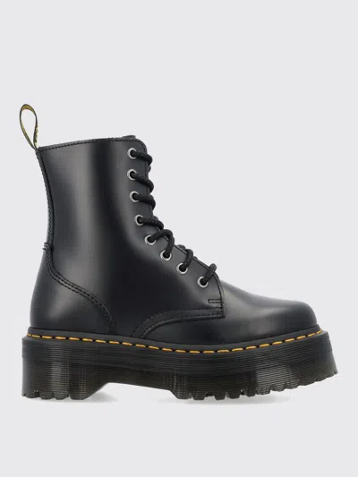 Dr. Martens Logo Thick-soled Straps And Ankle Boots In Black