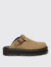 Dr. Martens' Beige Zebzag Suede Casual Slingback Platform Mules In Brown
