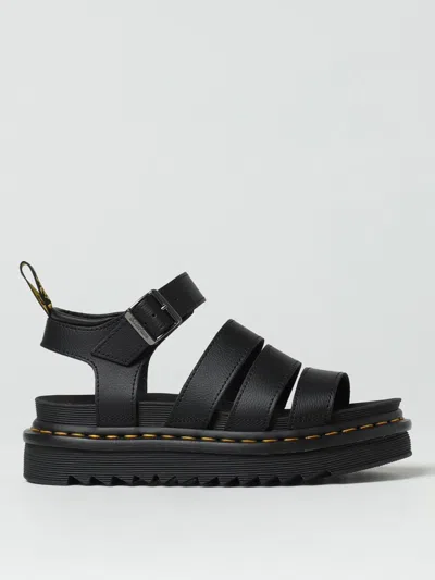 DR. MARTENS' FLAT SANDALS DR. MARTENS WOMAN COLOR BLACK,G87869002