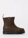 Dr. Martens Zebzag Rigger Ankle Boot In Brown Leather In Brown