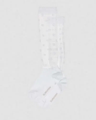 Dr. Martens Short Heart Mesh Organic Cotton Blend Socks In White